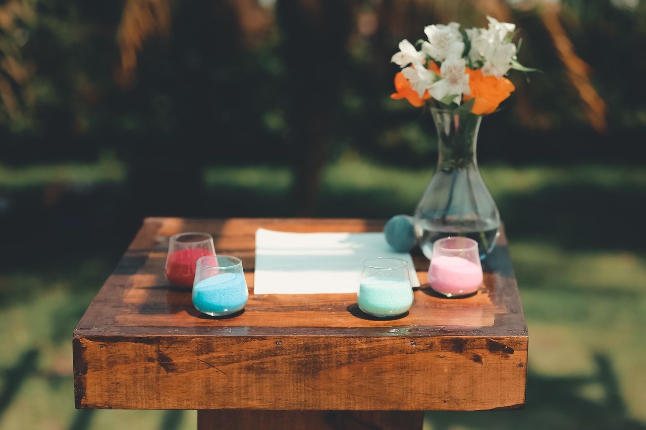 Rustic outdoor table